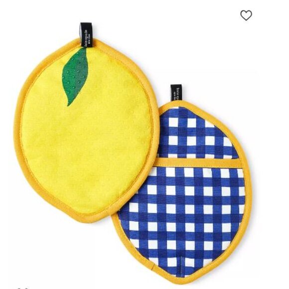 Lemon Party and Spring Gingham 100% Woven Cotton Canvas Pot Holder 2-Pack - Picture 6 of 6
